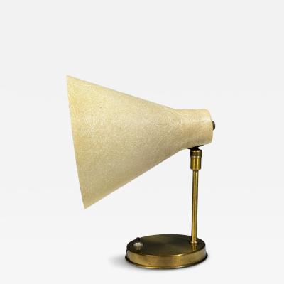 American Modern Table Lamp Fiberglass Brass USA 1960s