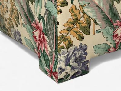 American Modern Tropical Fabric Monumental Custom Sofa USA 20th c 