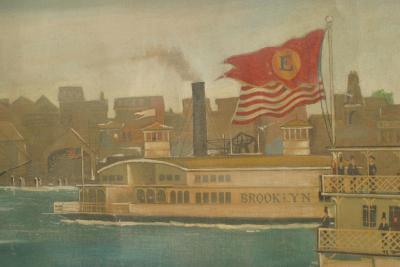American Mural of New York City Harbor