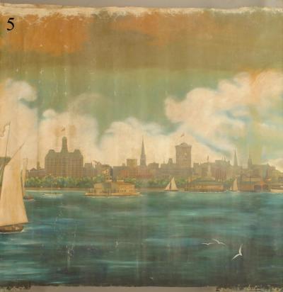 American Mural of New York City Harbor