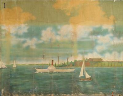 American Mural of New York City Harbor