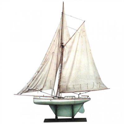 American Painted Wooden Sailboat Model
