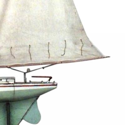 American Painted Wooden Sailboat Model