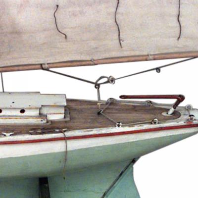 American Painted Wooden Sailboat Model