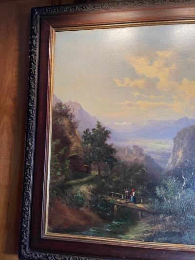 American Painting Hudson River School Oil on Canvas