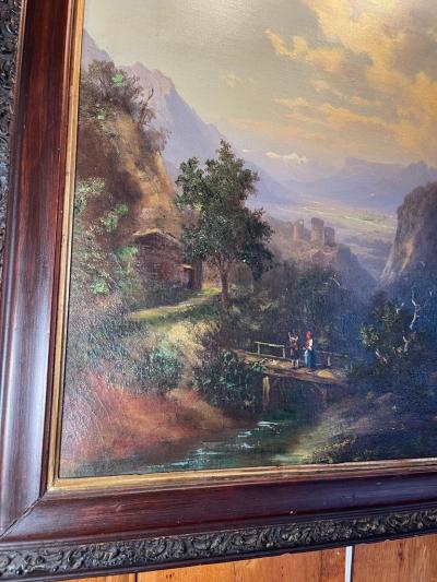 American Painting Hudson River School Oil on Canvas