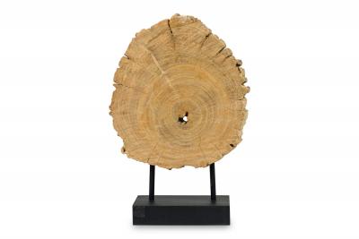 American Petried Wood Table Sculpture