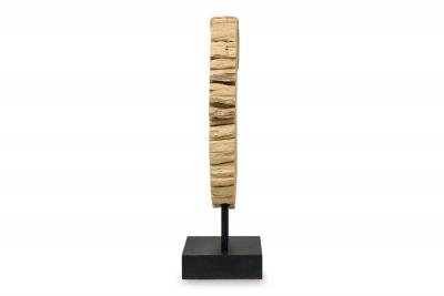 American Petried Wood Table Sculpture
