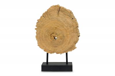 American Petried Wood Table Sculpture