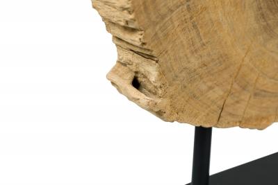 American Petried Wood Table Sculpture