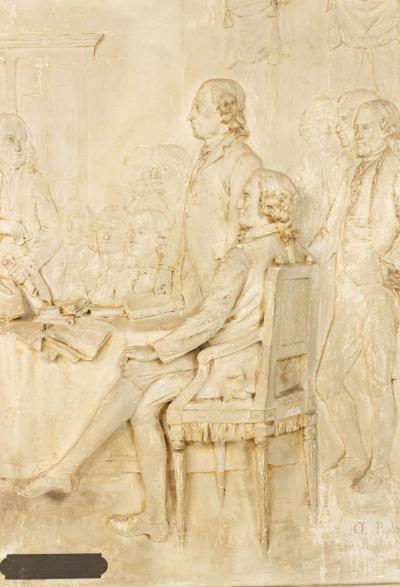 American Plaster Cast of the Signing of the Declaration of Independence