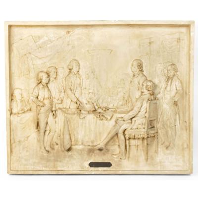 American Plaster Cast of the Signing of the Declaration of Independence