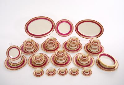 American Porcelain Gilt Braid Decorated By Lenox for J E Caldwell Dinner Set