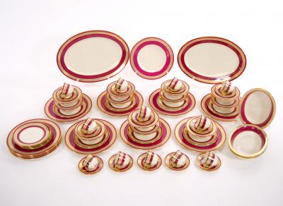 American Porcelain Gilt Braid Decorated By Lenox for J E Caldwell Dinner Set