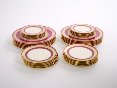 American Porcelain Gilt Braid Decorated By Lenox for J E Caldwell Dinner Set