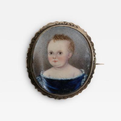 American Portrait Miniature of a Young Girl