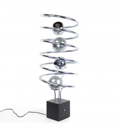 American Post War Chrome Abstract Lamp