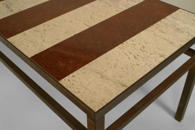 American Post War Design Rectangular Steel Coffee Table