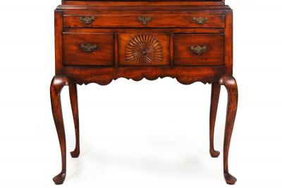 American Queen Anne Antique Sycamore Flat Top Highboy New England c 1760