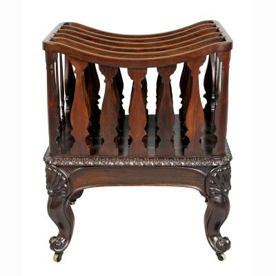 American Rococo Revival Rosewood Canterbury
