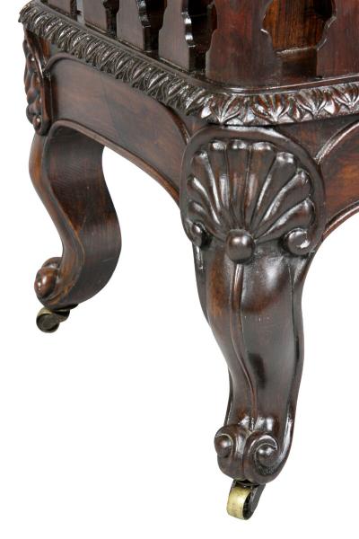 American Rococo Revival Rosewood Canterbury