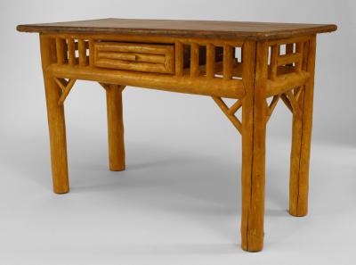 American Rustic Adirondack Painted Cedar Table Desk