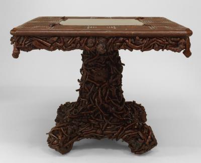 American Rustic Adirondack Square Game Table