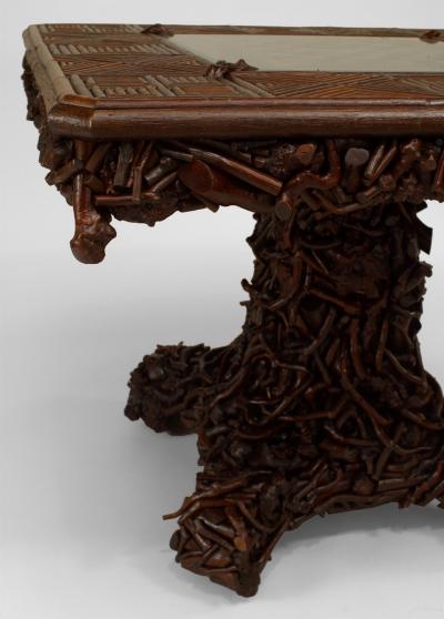 American Rustic Adirondack Square Game Table