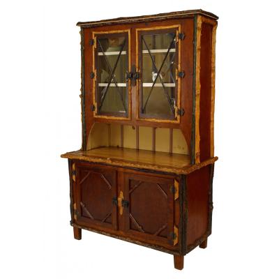 American Rustic Adirondack Style Cupboard