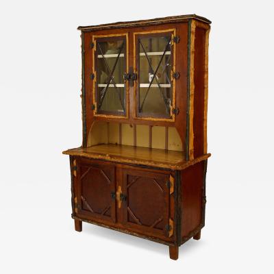 American Rustic Adirondack Style Cupboard