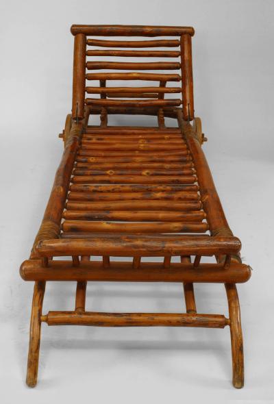 American Rustic Old Hickory Adjustable Chaise
