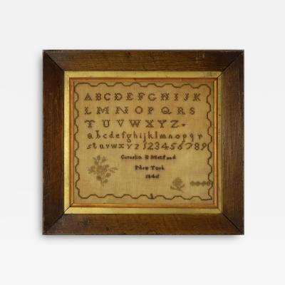 American Sampler 1840 by Cornelia Metford of New York