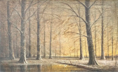 American School Landscape Oil Painting