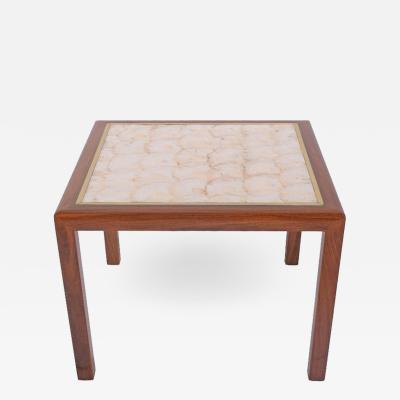 American Square Side Table with Seashell Top