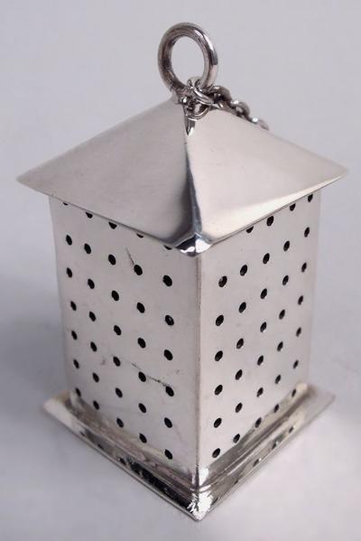 American Sterling Silver Novelty Hanging Lantern Tea Infuser