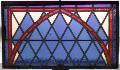 American Victorian Blue Leaded Glass Windows