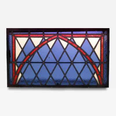 American Victorian Blue Leaded Glass Windows