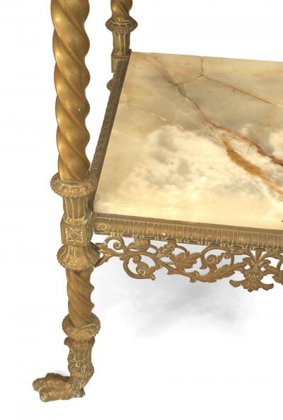 American Victorian Brass End Table