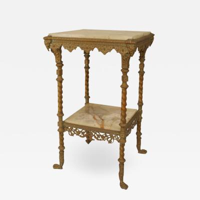 American Victorian Brass End Table