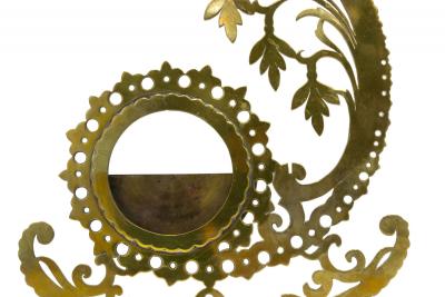 American Victorian Brass Filigree Picture Frame