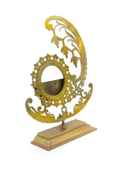 American Victorian Brass Filigree Picture Frame