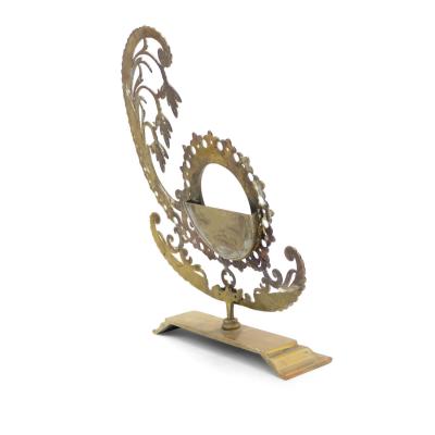 American Victorian Brass Filigree Picture Frame