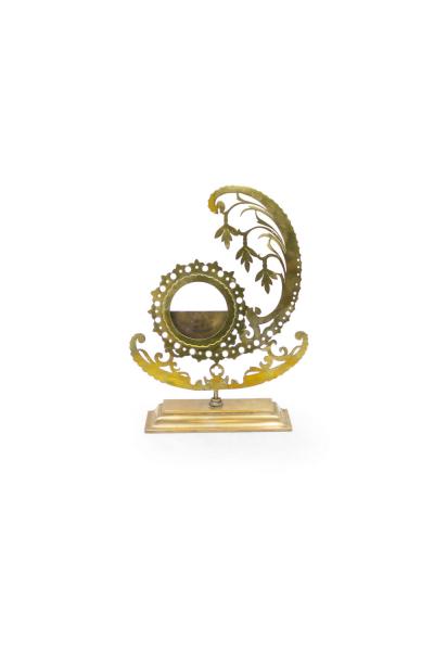 American Victorian Brass Filigree Picture Frame