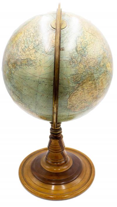 American Victorian Brass Meridian Globe