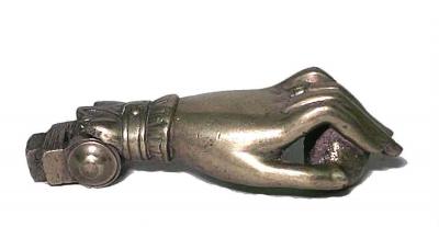 American Victorian Bronze Hand shaped Door Knocker