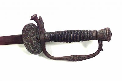 American Victorian Bronze Presentation Sword with Scabbard