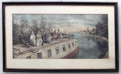 American Victorian Canal Lithograph