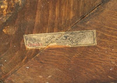 American Victorian Carved Oak and Brass Coat Hatrack