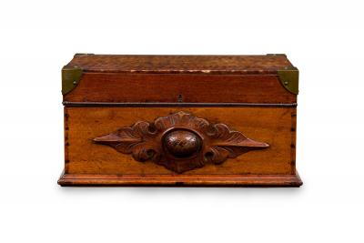 American Victorian Country style Brown Wooden Box