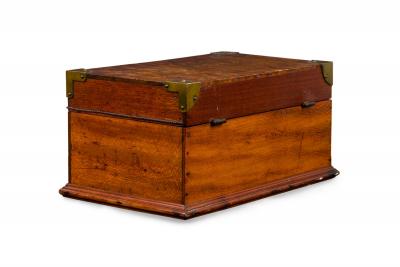 American Victorian Country style Brown Wooden Box